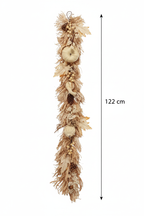 Medidas guirnalda decorativa otoñal beige 122cm largo cotas externas ficha técnica