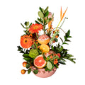 Arreglo Floral Natural Néctar – Gerberas, Avecillas, Pompones Verdes, Toronja e Higos