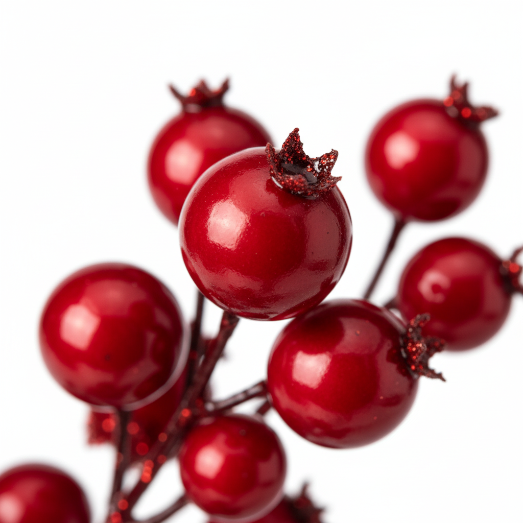 Zoom cerezas brillantes